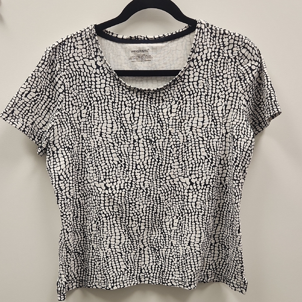 Westbound Monochrome Mosaic Short Sleeve Tee - Medium